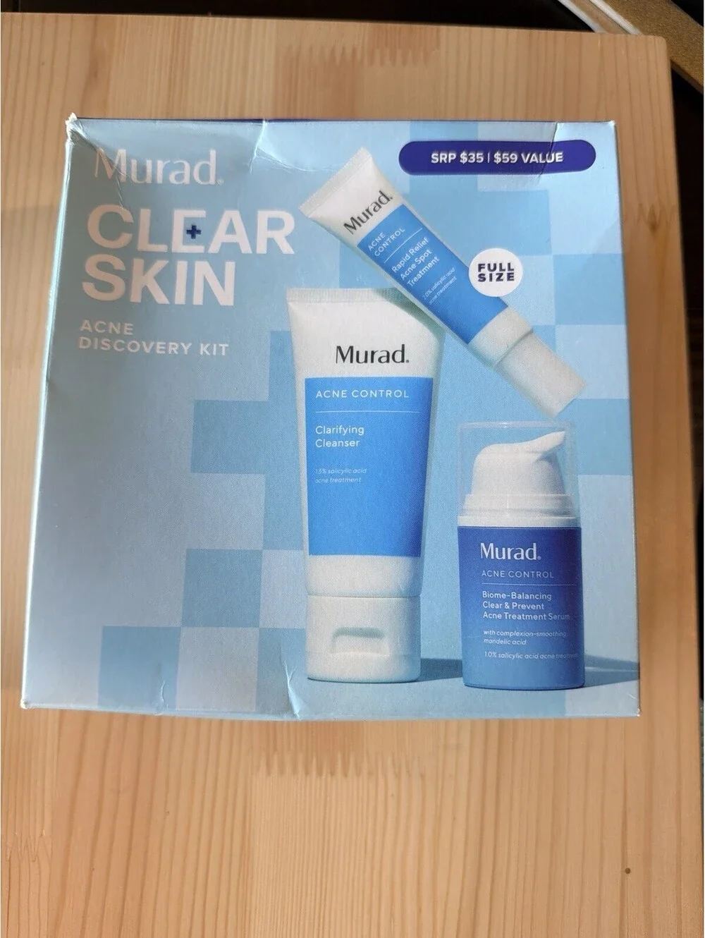 Murad Clear Skin Acne Discovery Starter Kit, 3-Step Skincare, Free Ship (3 pcs)